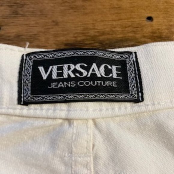 Vintage 90’s Versace Jeans Couture White Jeans - Size 29 - Picture 8 of 16